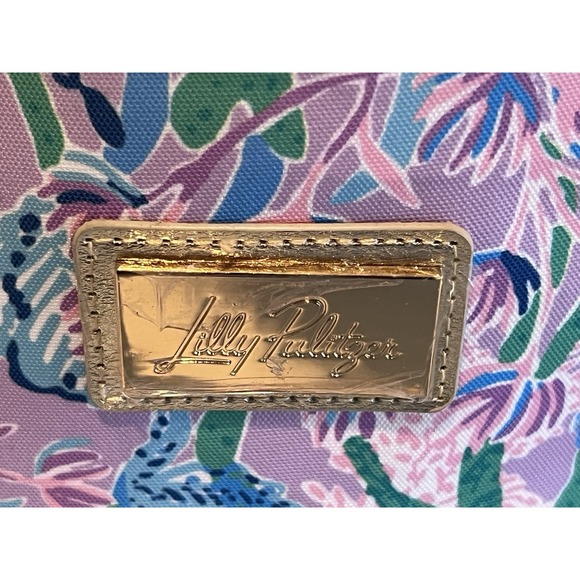 Lilly Pulitzer Purple Insulated Beach Cooler Multi Seacret Escape Home NWOT - Picture 8 of 11